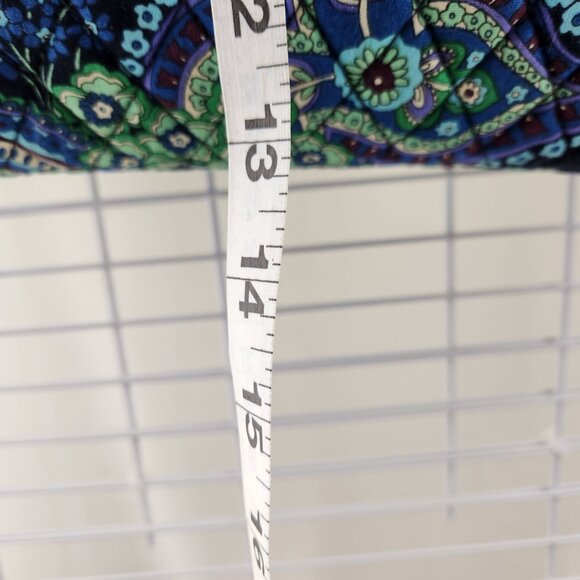 Vera Bradley Blue Rhapsody Quilted Holiday Tote handbag with 14.5" Strap - Picture 11 of 12